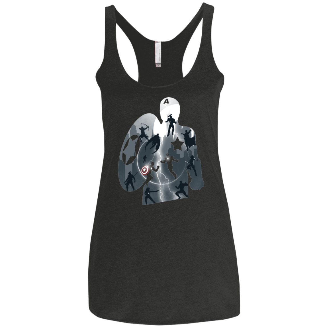 T-Shirts Vintage Black / X-Small Heroes War Women's Triblend Racerback Tank