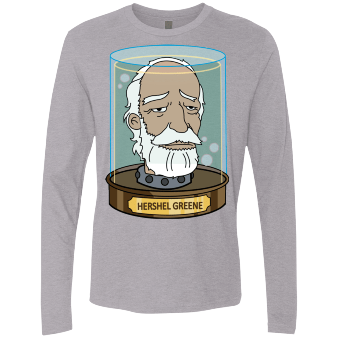 T-Shirts Heather Grey / Small Hershel Greene Head Men's Premium Long Sleeve