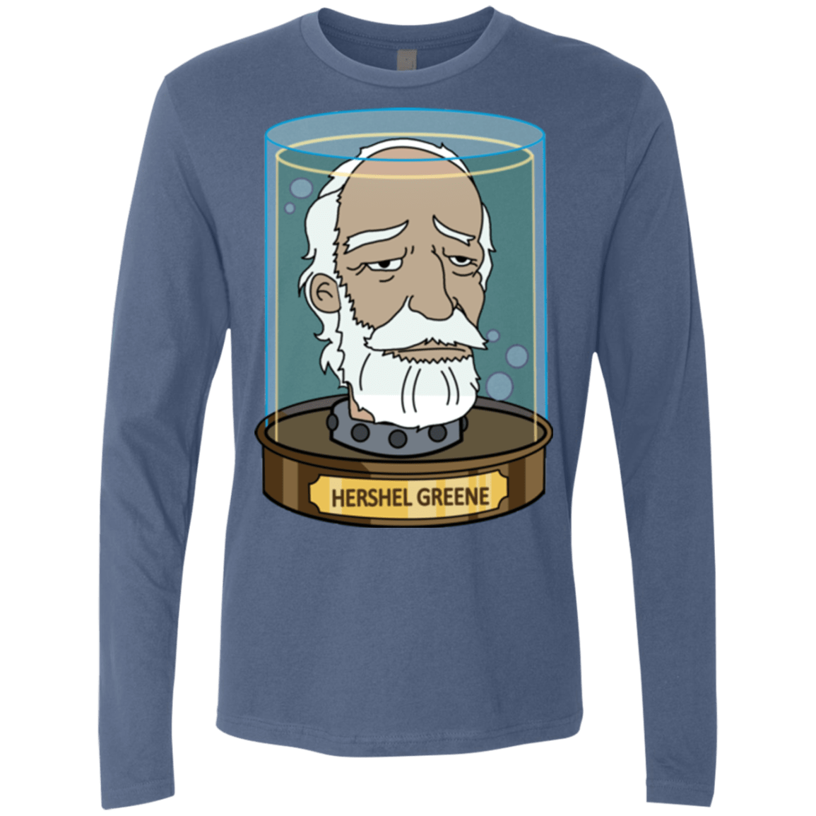 T-Shirts Indigo / Small Hershel Greene Head Men's Premium Long Sleeve