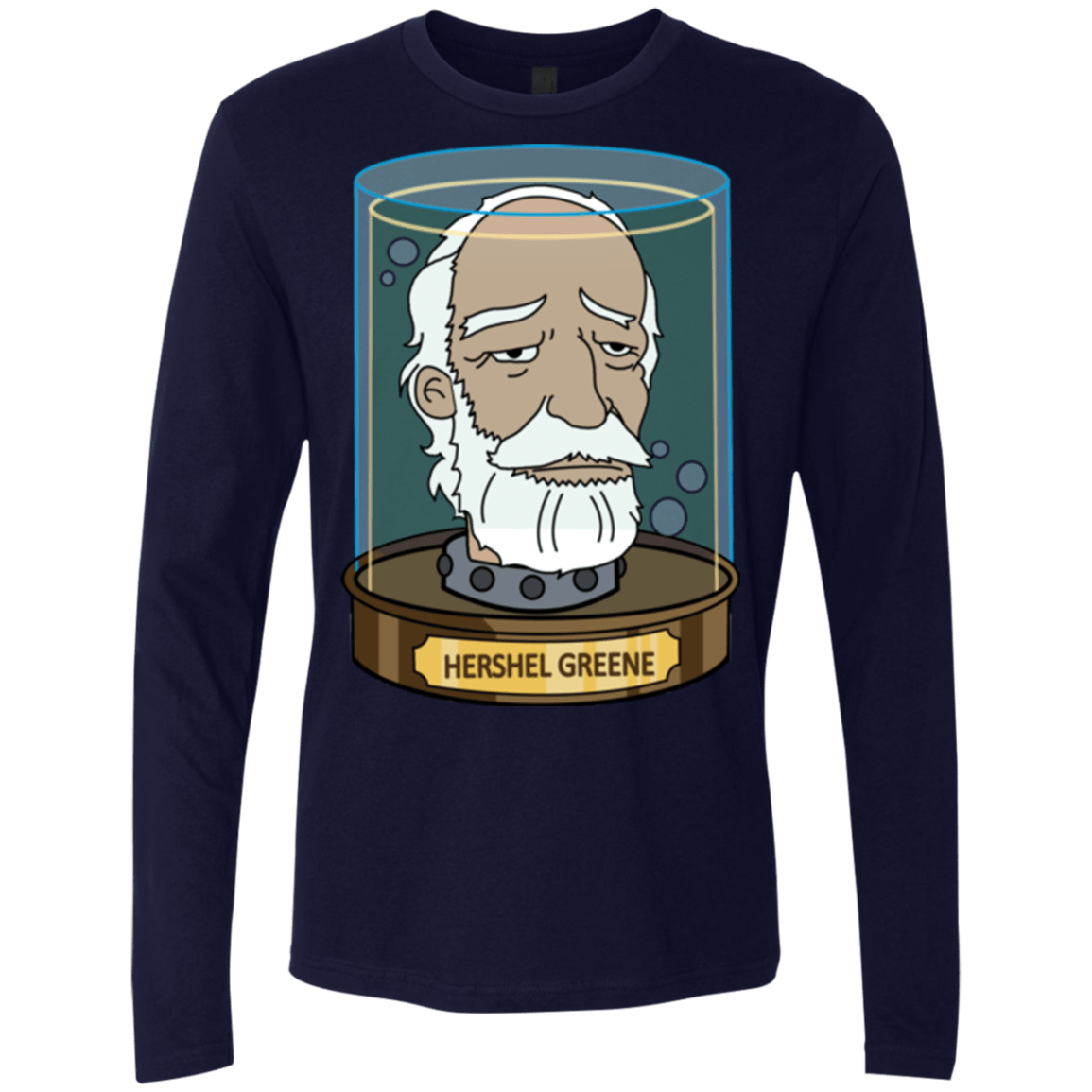 T-Shirts Midnight Navy / Small Hershel Greene Head Men's Premium Long Sleeve