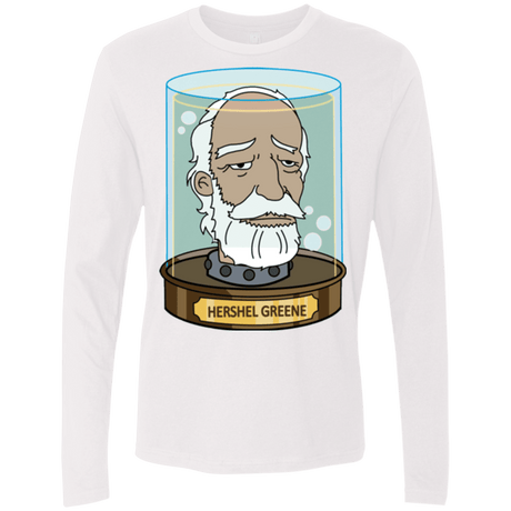 T-Shirts White / Small Hershel Greene Head Men's Premium Long Sleeve