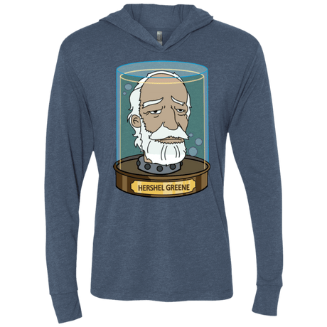 T-Shirts Indigo / X-Small Hershel Greene Head Triblend Long Sleeve Hoodie Tee