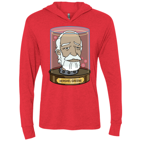 T-Shirts Vintage Red / X-Small Hershel Greene Head Triblend Long Sleeve Hoodie Tee