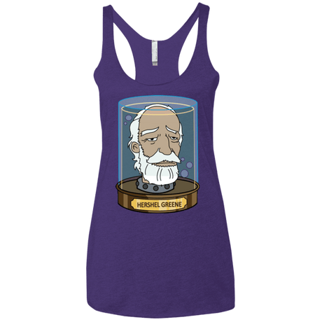 T-Shirts Purple / X-Small Hershel Greene Head Women's Triblend Racerback Tank