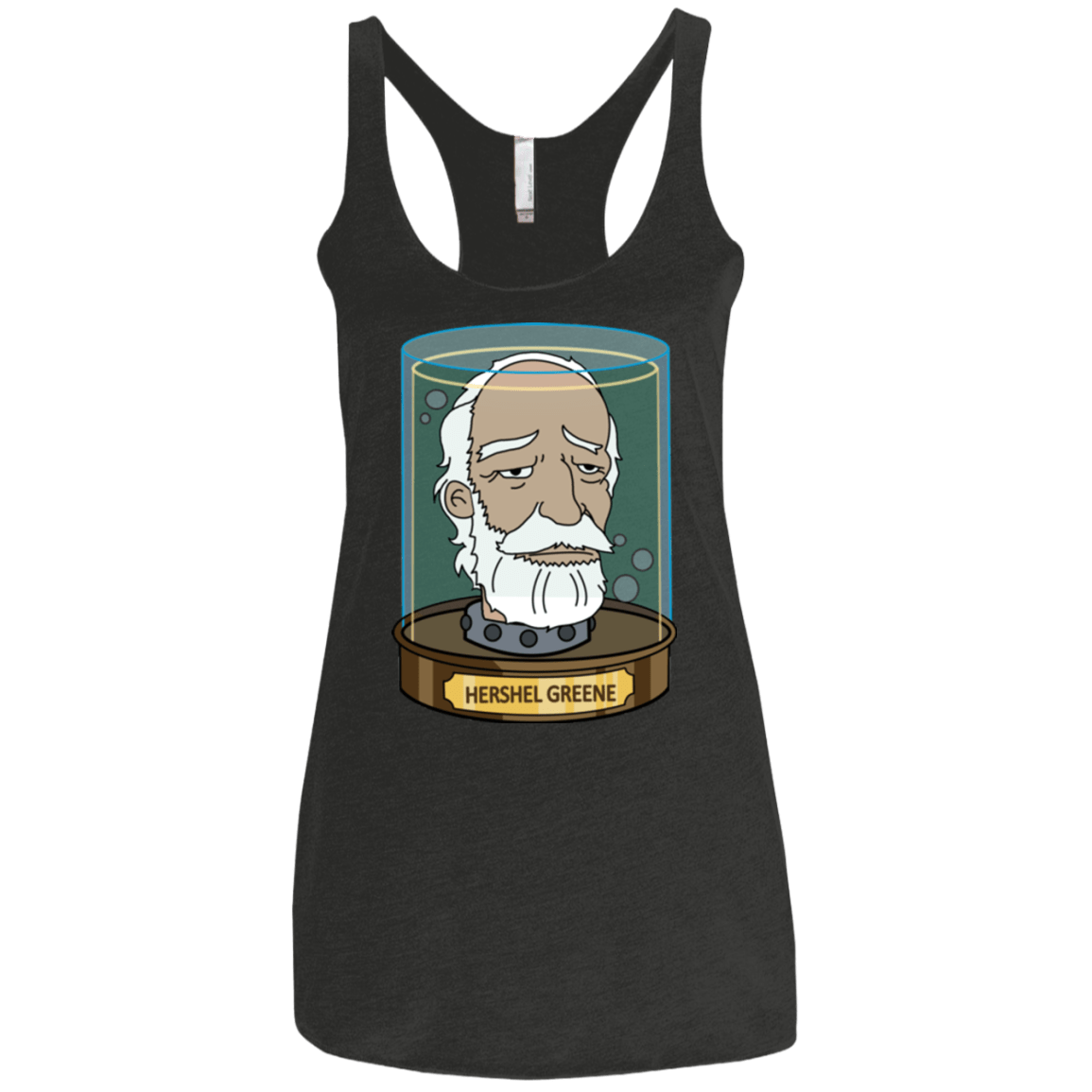 T-Shirts Vintage Black / X-Small Hershel Greene Head Women's Triblend Racerback Tank