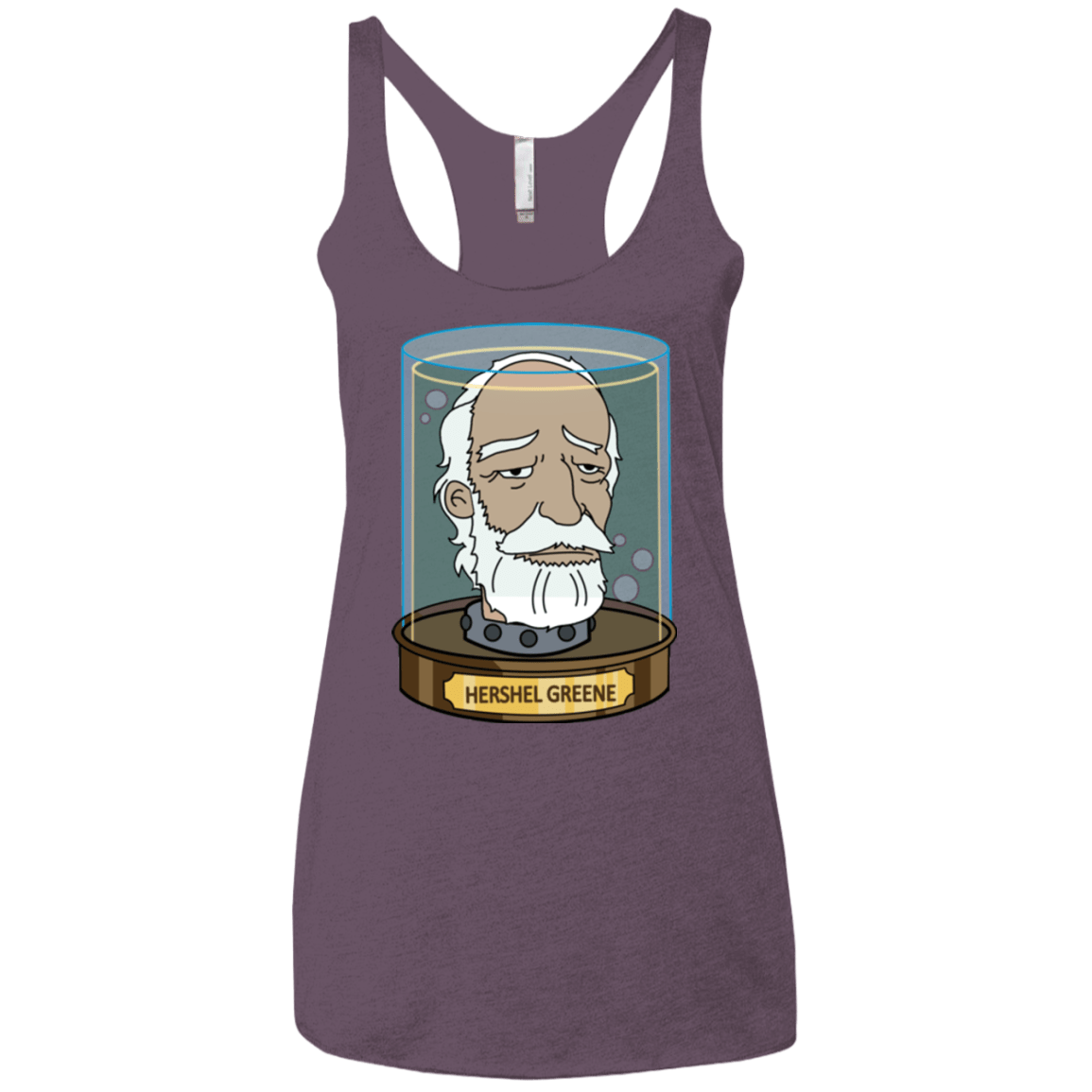 T-Shirts Vintage Purple / X-Small Hershel Greene Head Women's Triblend Racerback Tank
