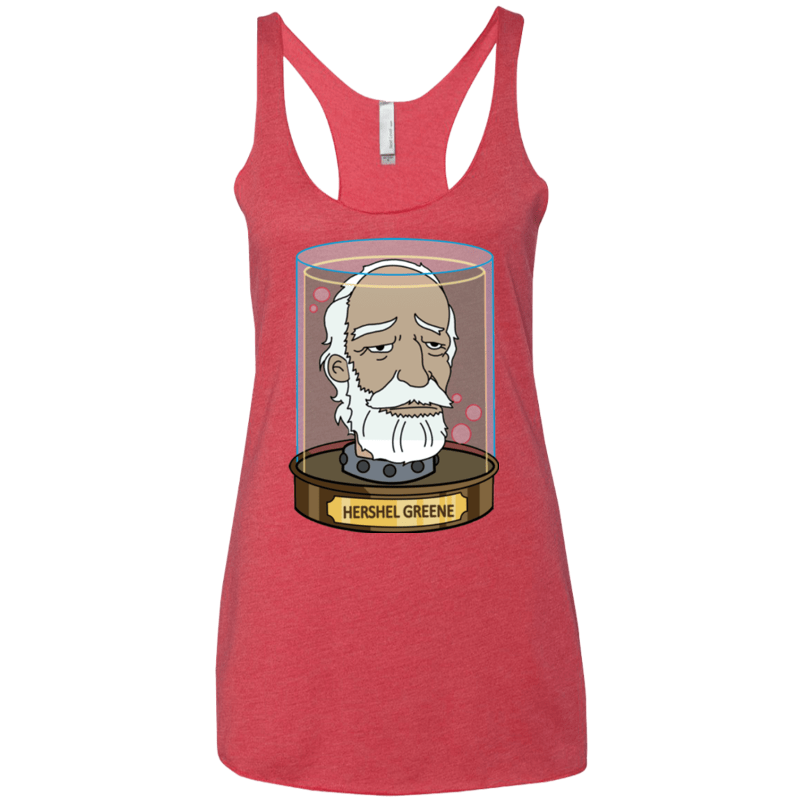 T-Shirts Vintage Red / X-Small Hershel Greene Head Women's Triblend Racerback Tank