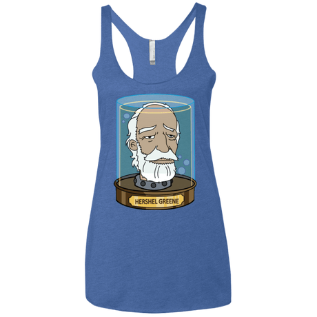 T-Shirts Vintage Royal / X-Small Hershel Greene Head Women's Triblend Racerback Tank