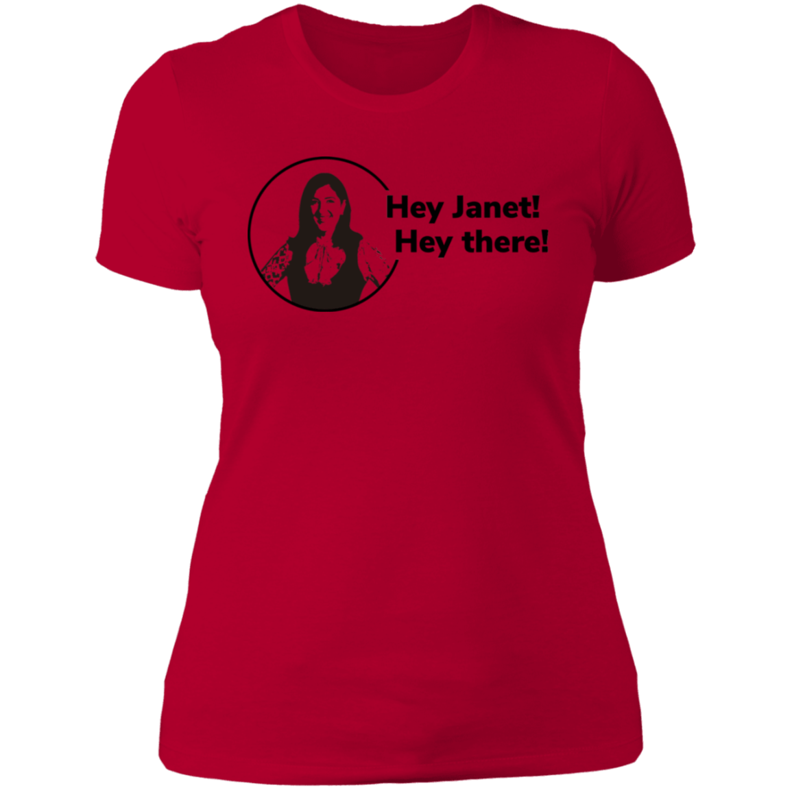T-Shirts Red / S Hey Janet Women's Premium T-Shirt