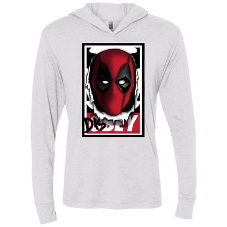 T-Shirts Heather White / X-Small Hi there Triblend Long Sleeve Hoodie Tee