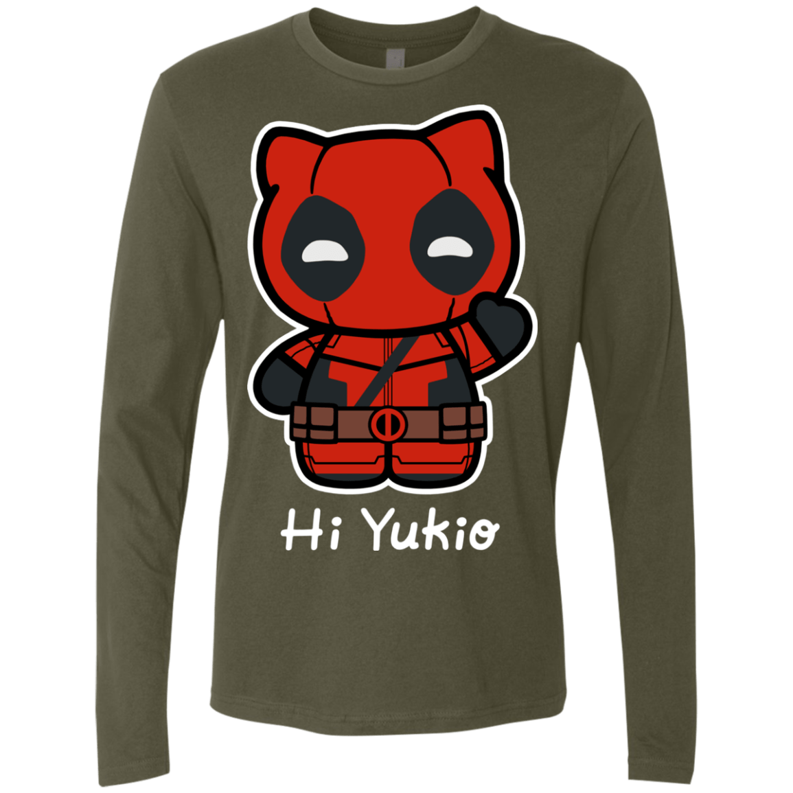 T-Shirts Military Green / S Hi Yukio Men's Premium Long Sleeve