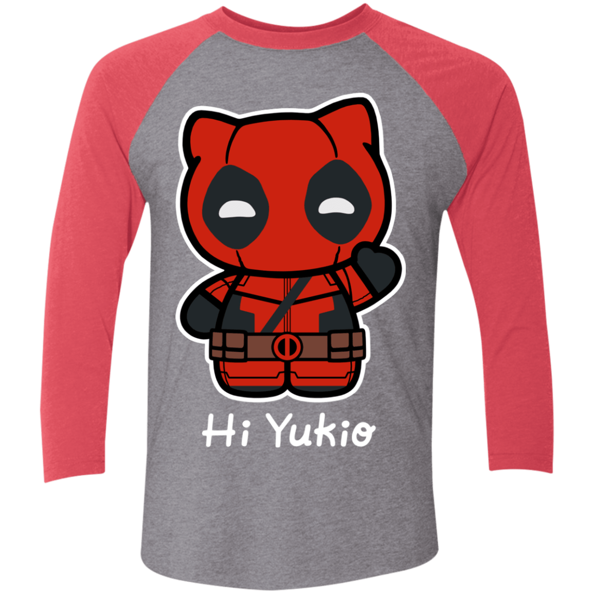T-Shirts Premium Heather/Vintage Red / X-Small Hi Yukio Men's Triblend 3/4 Sleeve