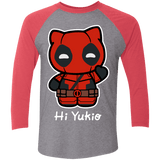 T-Shirts Premium Heather/Vintage Red / X-Small Hi Yukio Men's Triblend 3/4 Sleeve