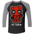 T-Shirts Vintage Black/Premium Heather / X-Small Hi Yukio Men's Triblend 3/4 Sleeve