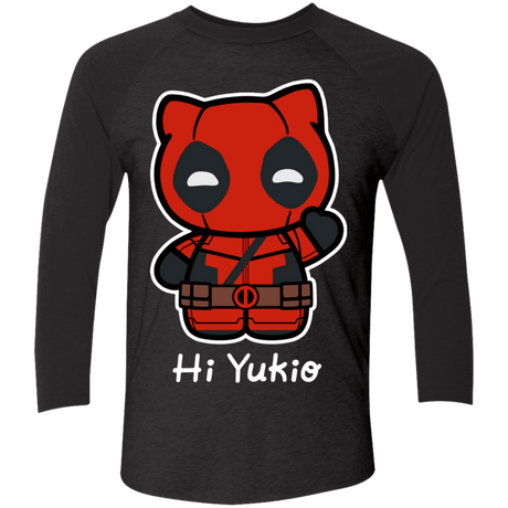 T-Shirts Vintage Black/Vintage Black / X-Small Hi Yukio Men's Triblend 3/4 Sleeve