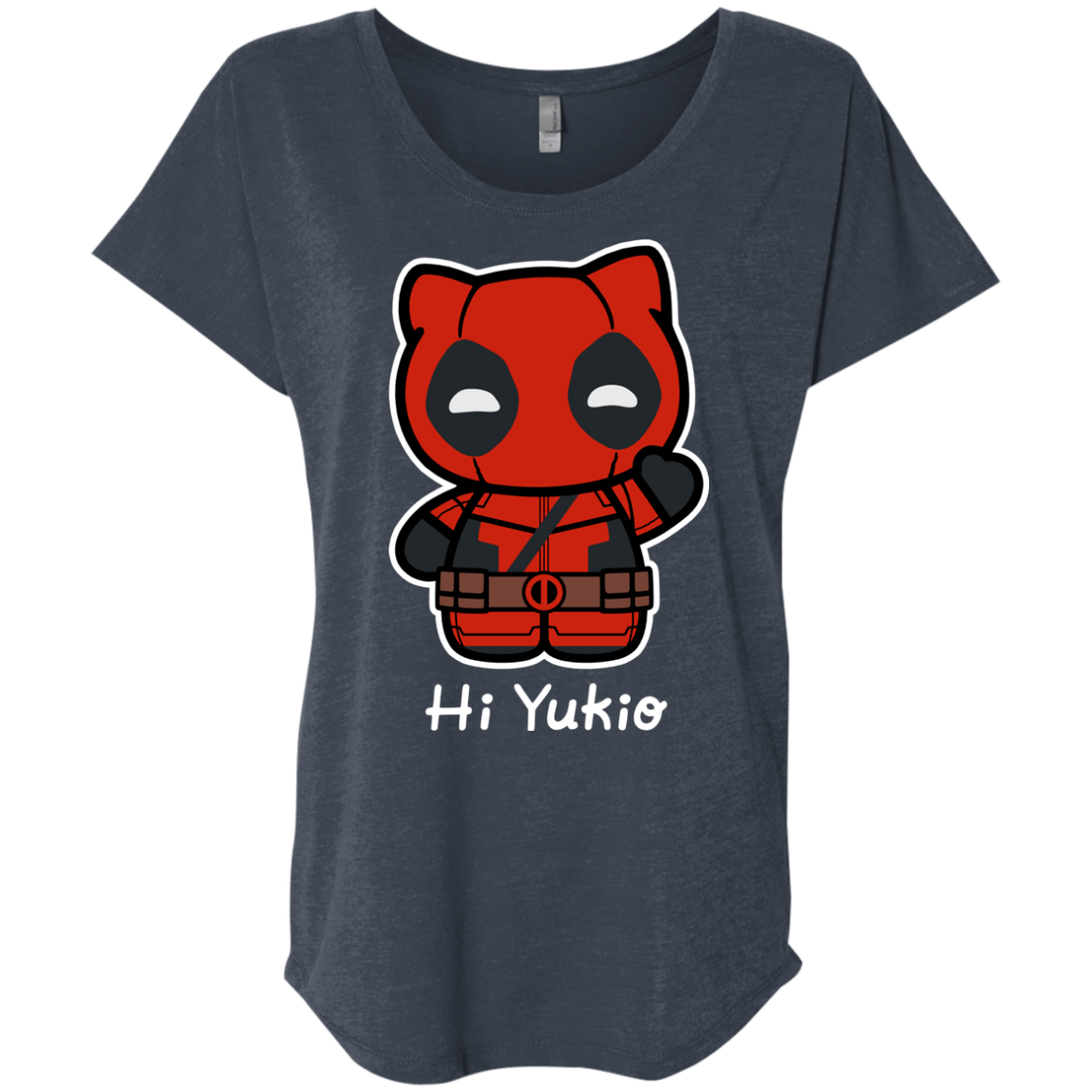 T-Shirts Vintage Navy / X-Small Hi Yukio Triblend Dolman Sleeve