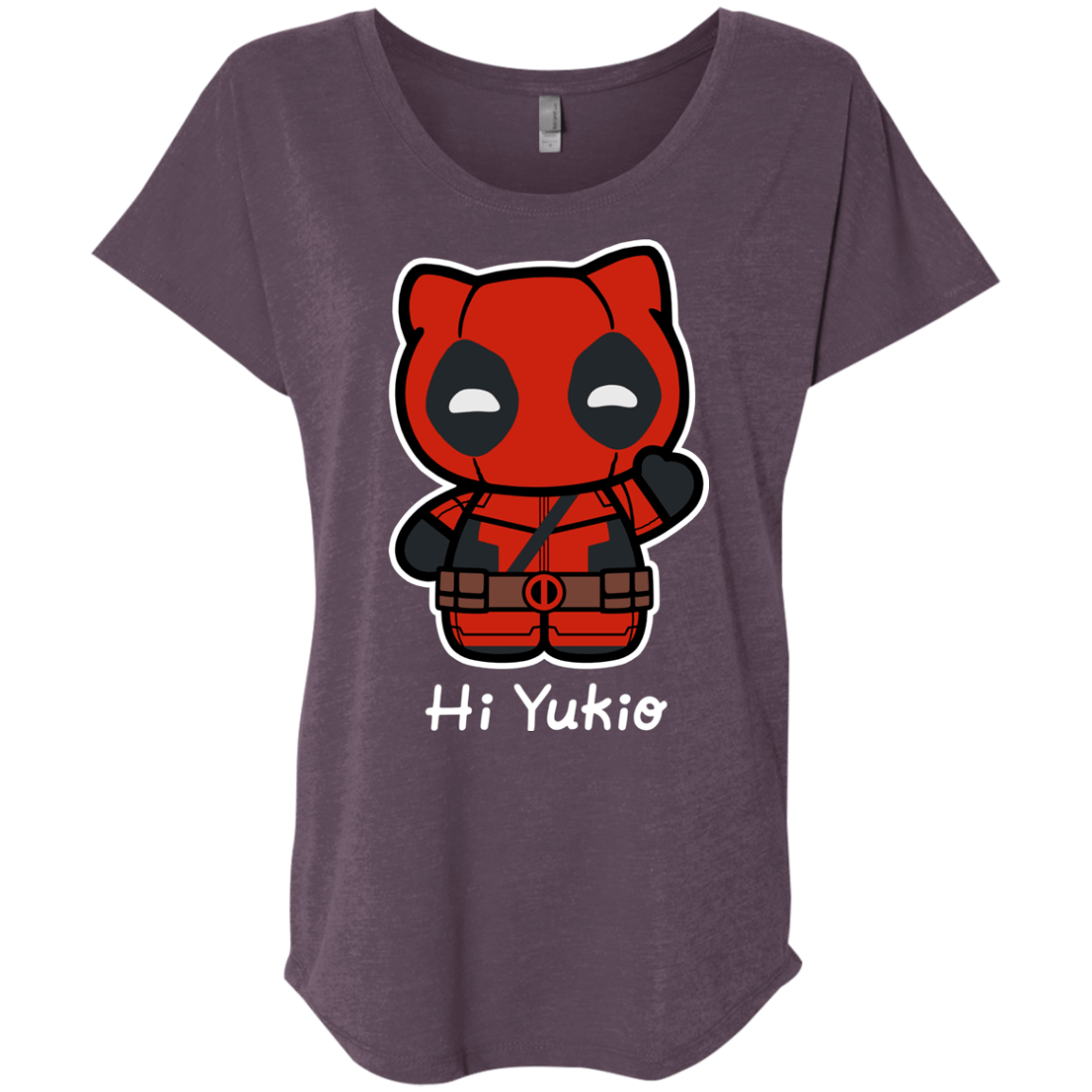 T-Shirts Vintage Purple / X-Small Hi Yukio Triblend Dolman Sleeve