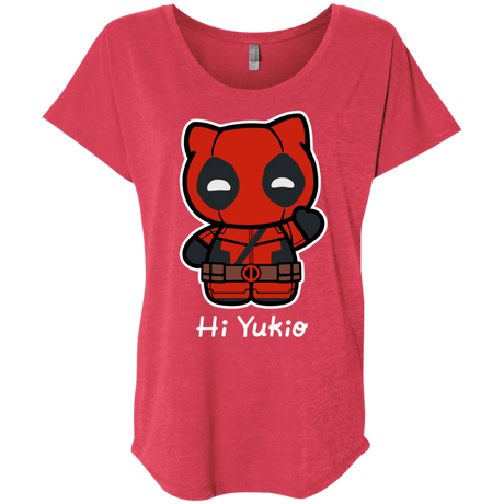 T-Shirts Vintage Red / X-Small Hi Yukio Triblend Dolman Sleeve