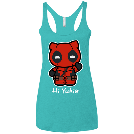 T-Shirts Tahiti Blue / X-Small Hi Yukio Women's Triblend Racerback Tank
