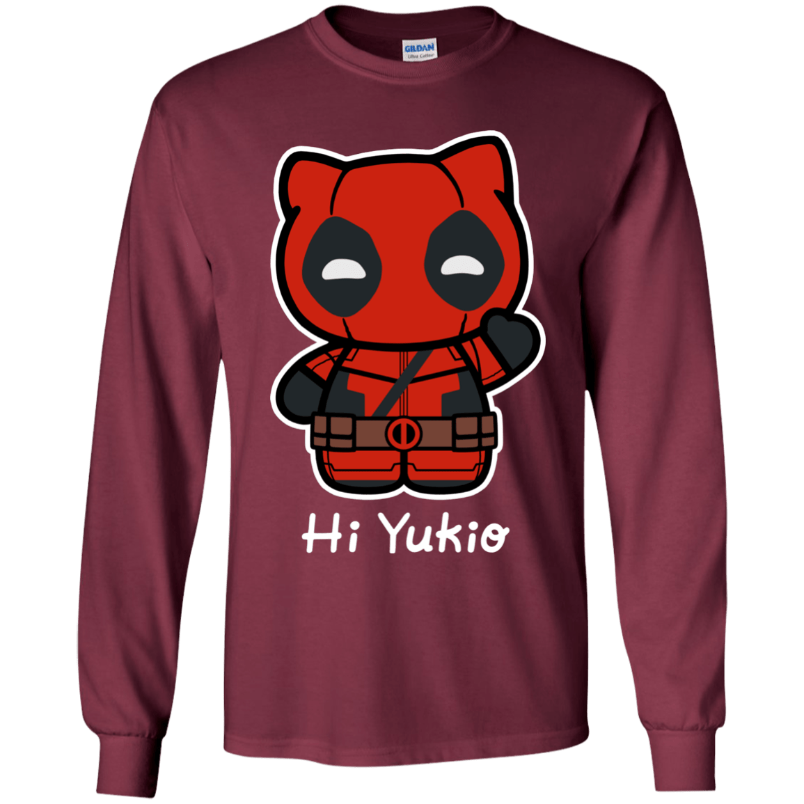 T-Shirts Maroon / YS Hi Yukio Youth Long Sleeve T-Shirt