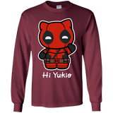 T-Shirts Maroon / YS Hi Yukio Youth Long Sleeve T-Shirt