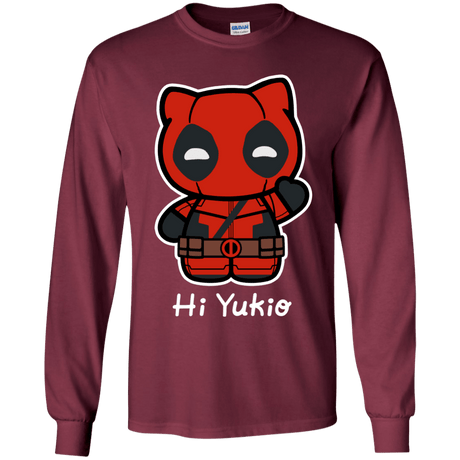 T-Shirts Maroon / YS Hi Yukio Youth Long Sleeve T-Shirt