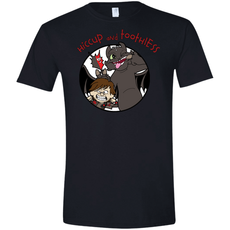 T-Shirts Black / X-Small Hiccup and Toothless Men's Semi-Fitted Softstyle