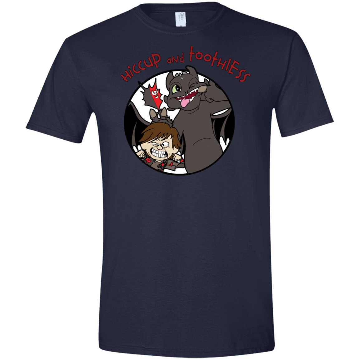 T-Shirts Navy / X-Small Hiccup and Toothless Men's Semi-Fitted Softstyle