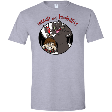 T-Shirts Sport Grey / X-Small Hiccup and Toothless Men's Semi-Fitted Softstyle