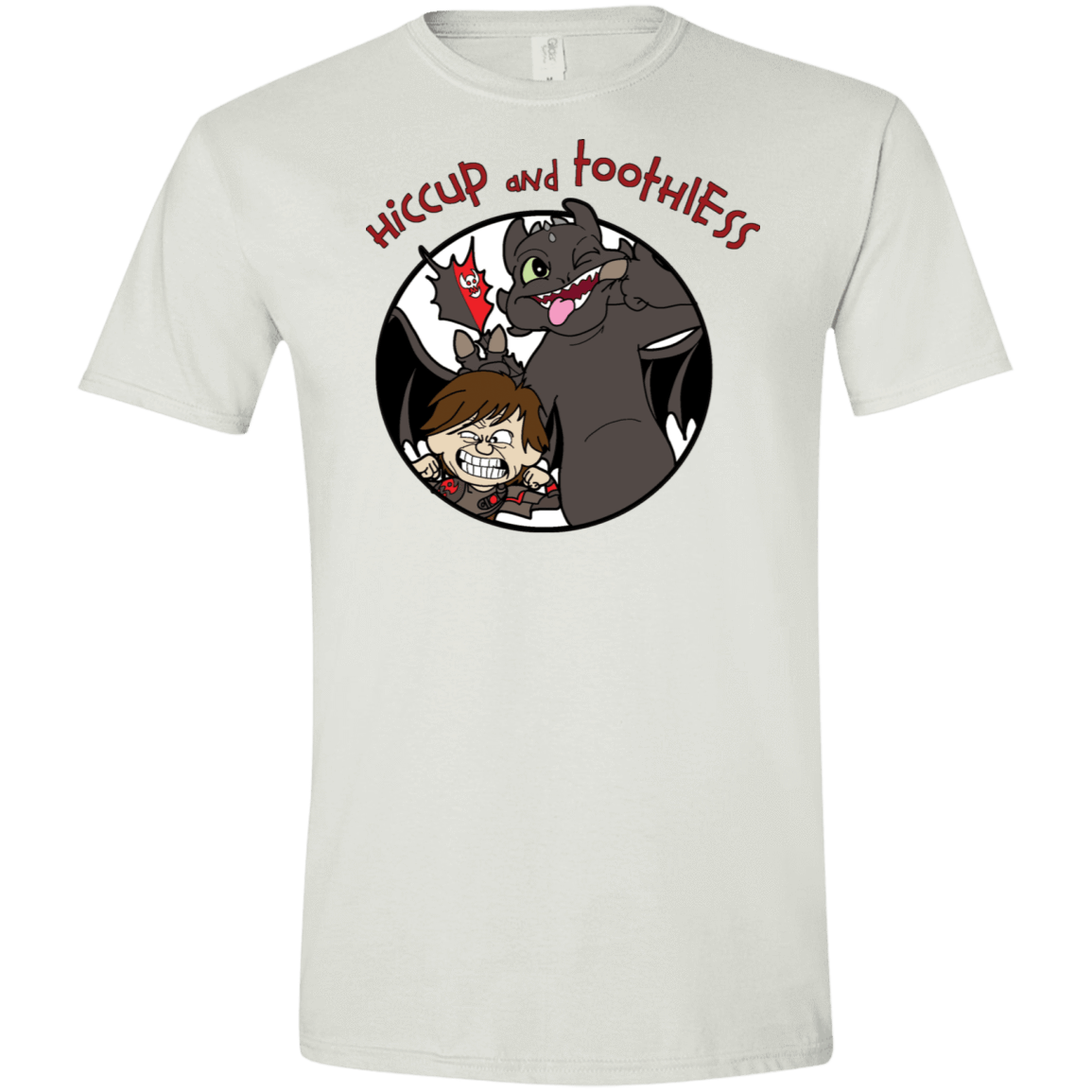 T-Shirts White / X-Small Hiccup and Toothless Men's Semi-Fitted Softstyle