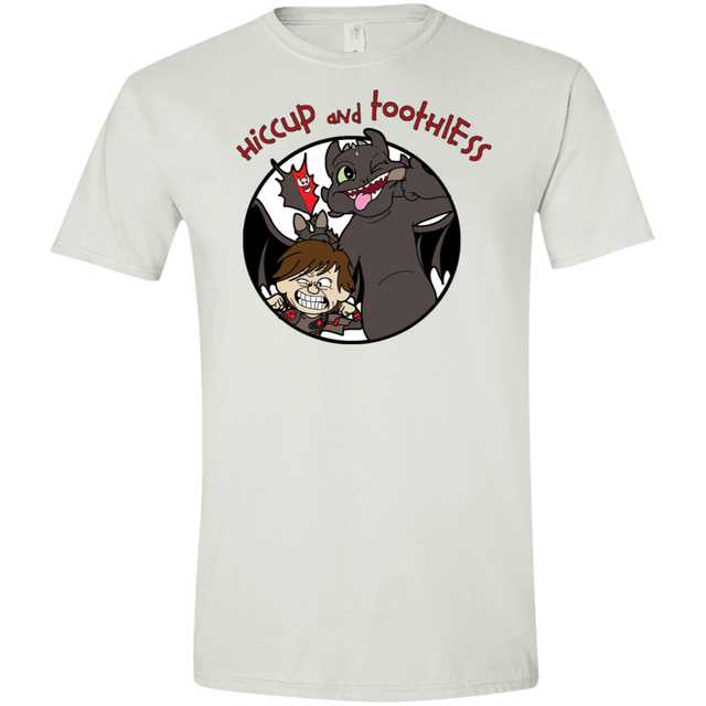 T-Shirts White / X-Small Hiccup and Toothless Men's Semi-Fitted Softstyle
