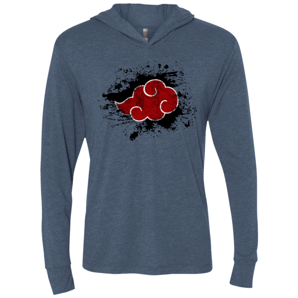 T-Shirts Indigo / X-Small Hidden Organization Triblend Long Sleeve Hoodie Tee