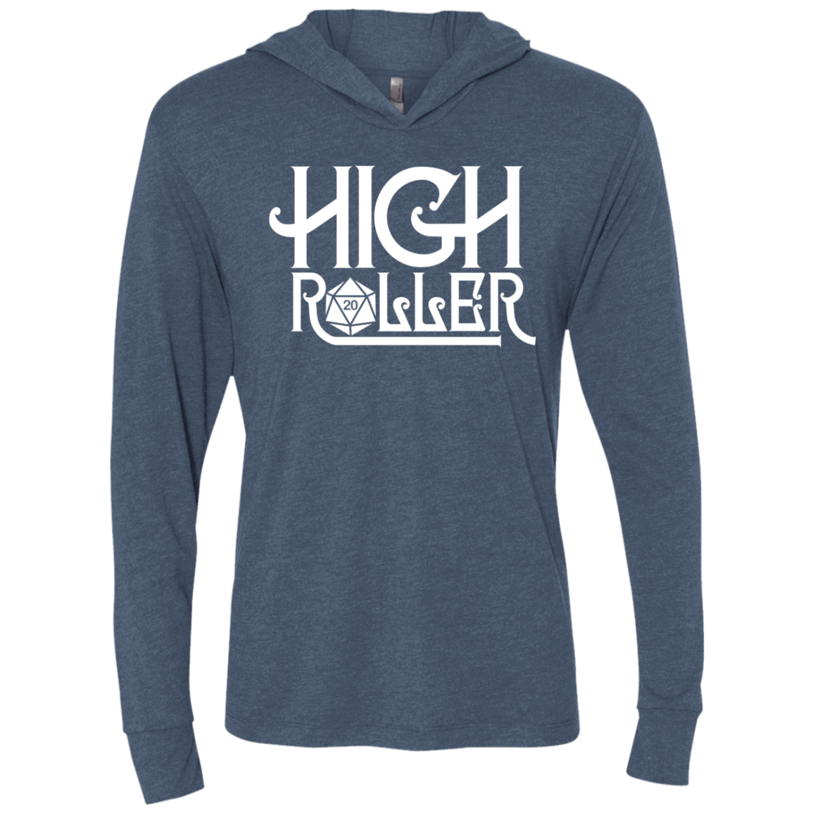 T-Shirts Indigo / X-Small High Roller Triblend Long Sleeve Hoodie Tee