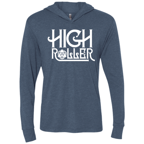 T-Shirts Indigo / X-Small High Roller Triblend Long Sleeve Hoodie Tee