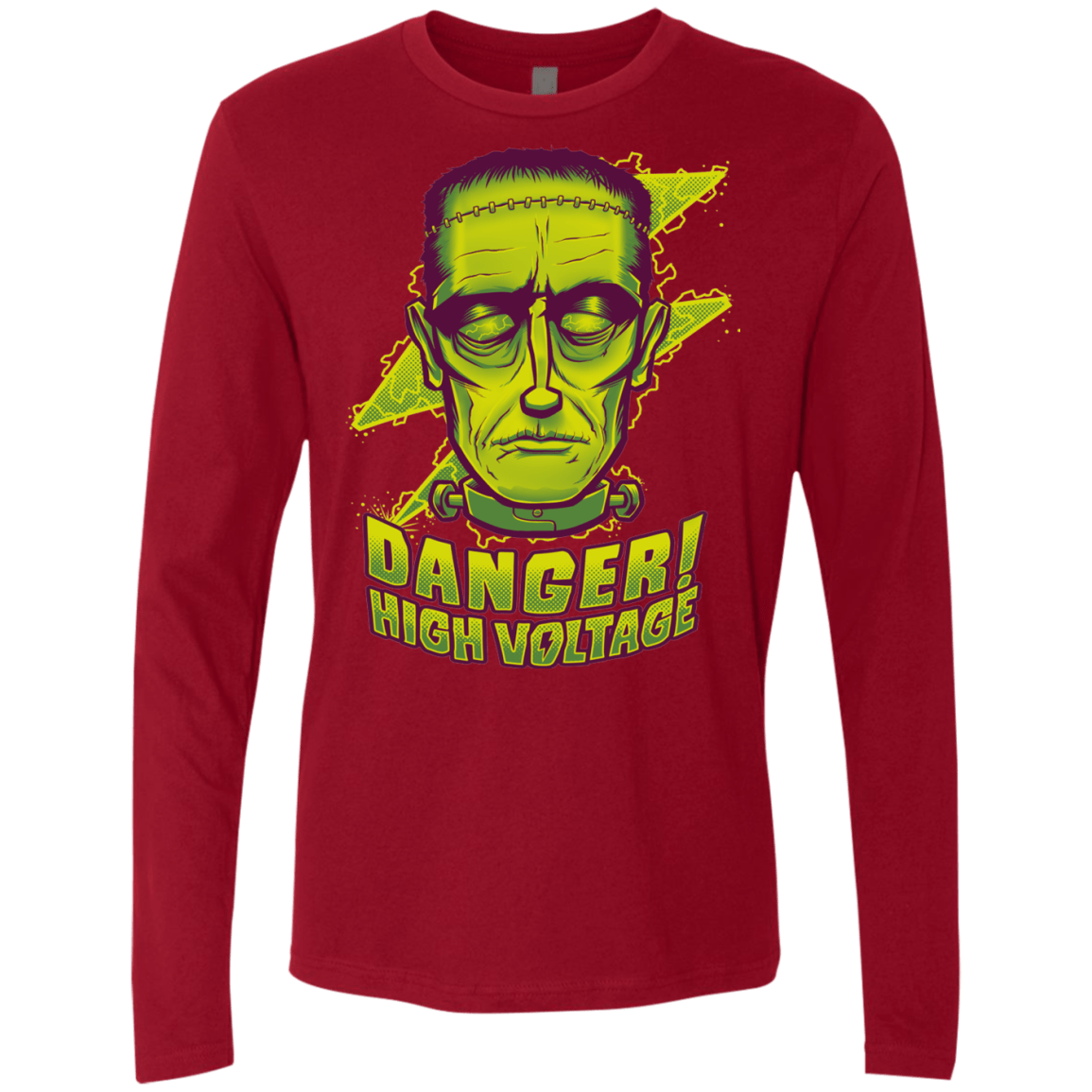 T-Shirts Cardinal / Small HIGH VOLTAGE Men's Premium Long Sleeve