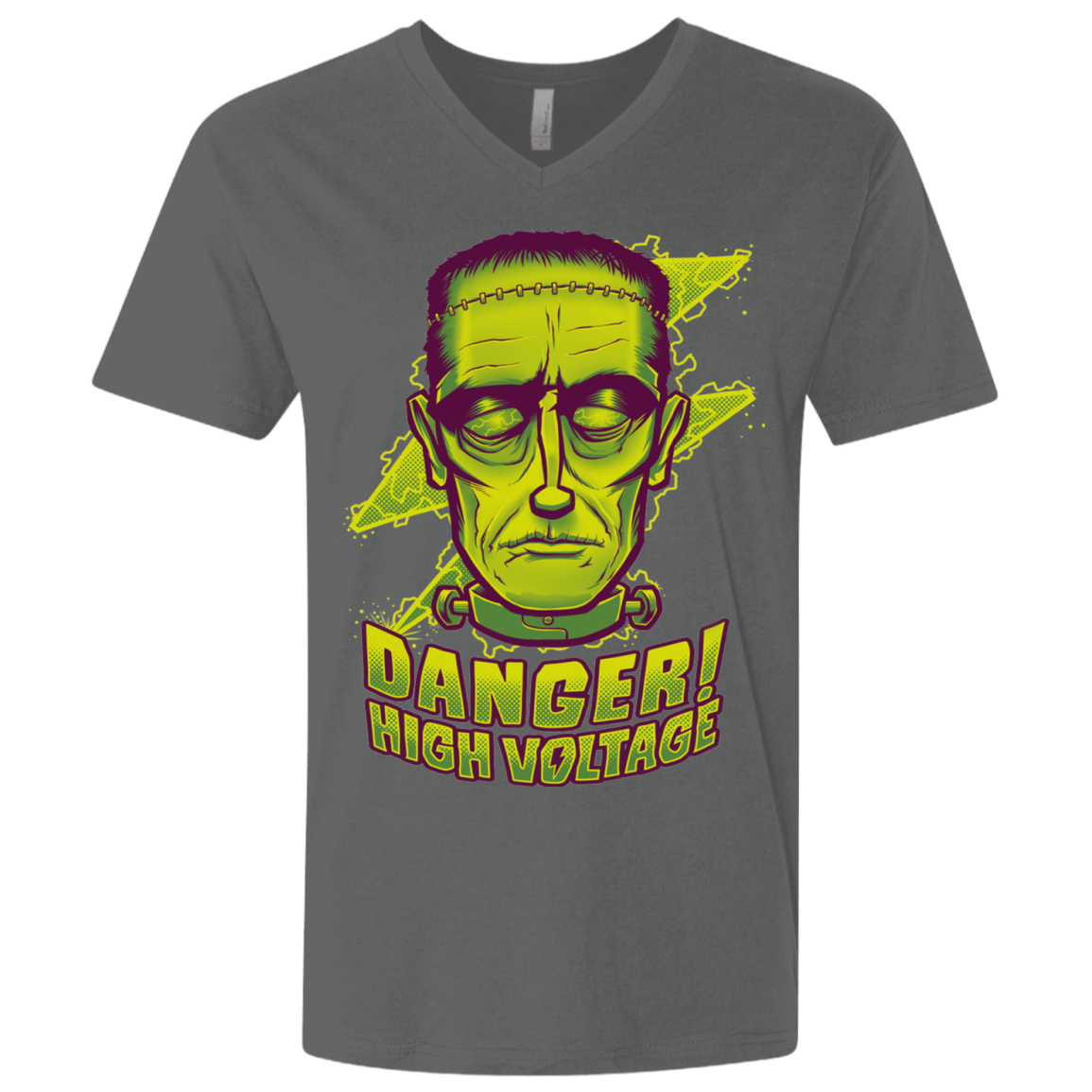 T-Shirts Heavy Metal / X-Small HIGH VOLTAGE Men's Premium V-Neck