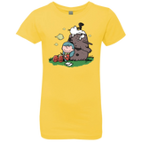 T-Shirts Vibrant Yellow / YXS Hilda Brown Girls Premium T-Shirt