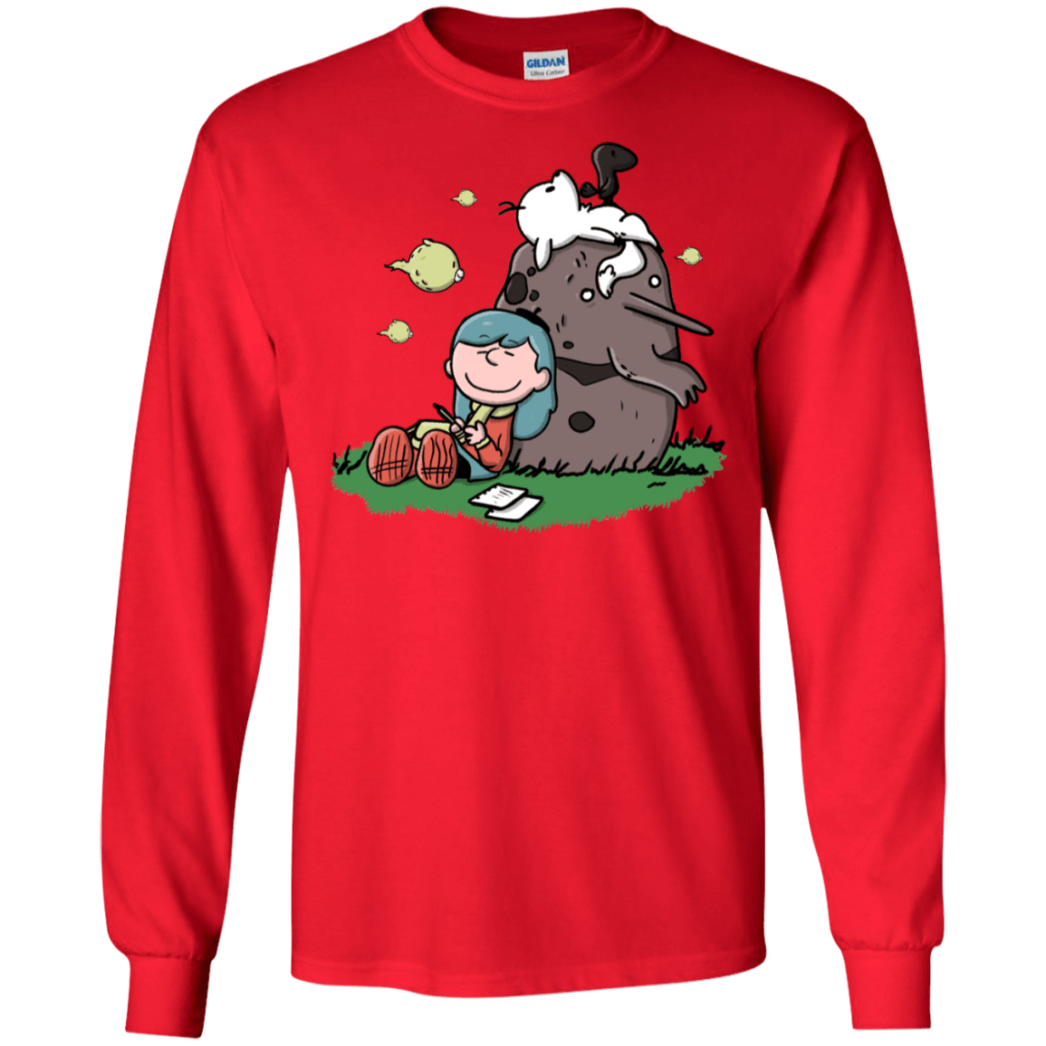 T-Shirts Red / S Hilda Brown Men's Long Sleeve T-Shirt