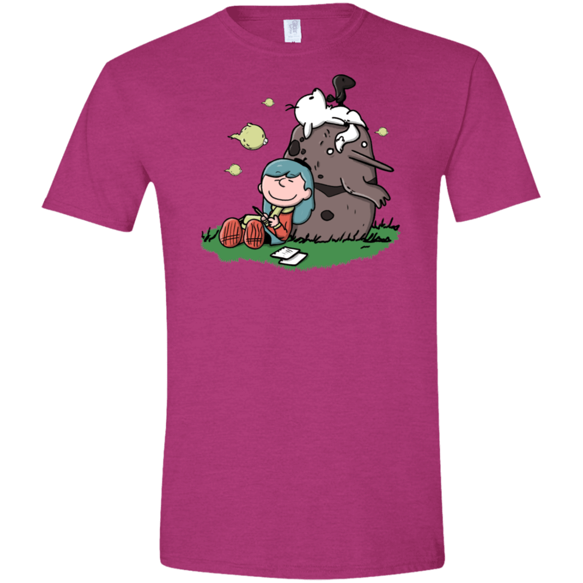 T-Shirts Antique Heliconia / S Hilda Brown Men's Semi-Fitted Softstyle