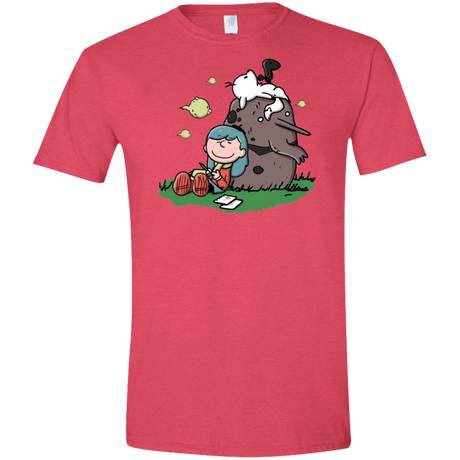 T-Shirts Heather Red / S Hilda Brown Men's Semi-Fitted Softstyle