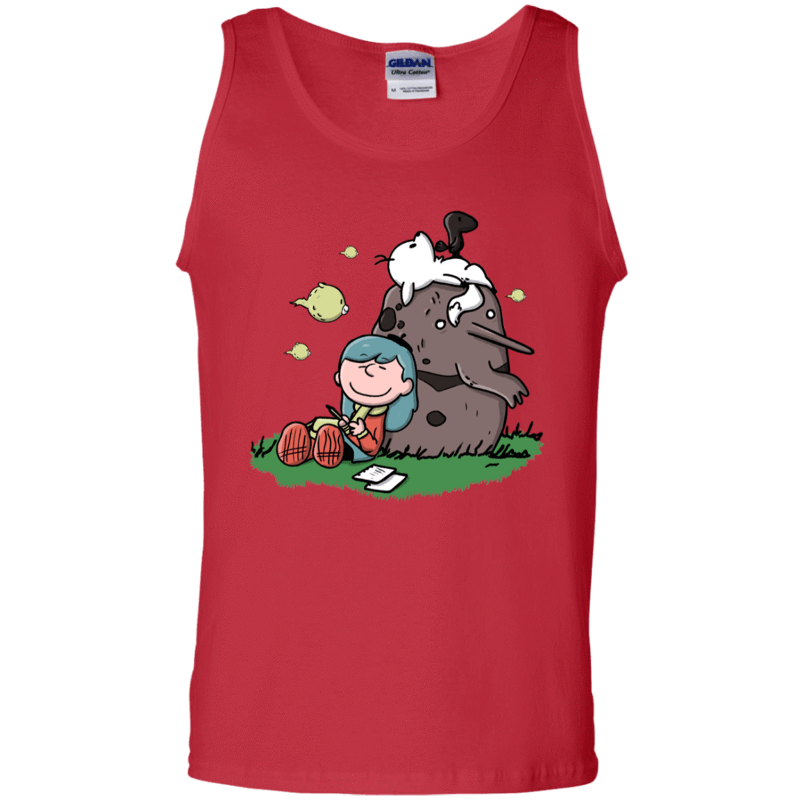T-Shirts Red / S Hilda Brown Men's Tank Top