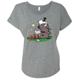 T-Shirts Premium Heather / X-Small Hilda Brown Triblend Dolman Sleeve