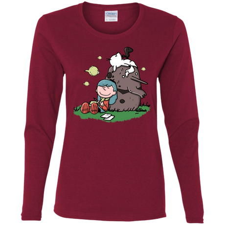 T-Shirts Cardinal / S Hilda Brown Women's Long Sleeve T-Shirt