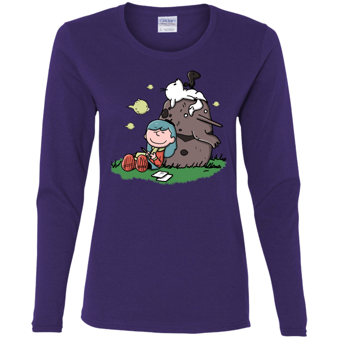 T-Shirts Purple / S Hilda Brown Women's Long Sleeve T-Shirt