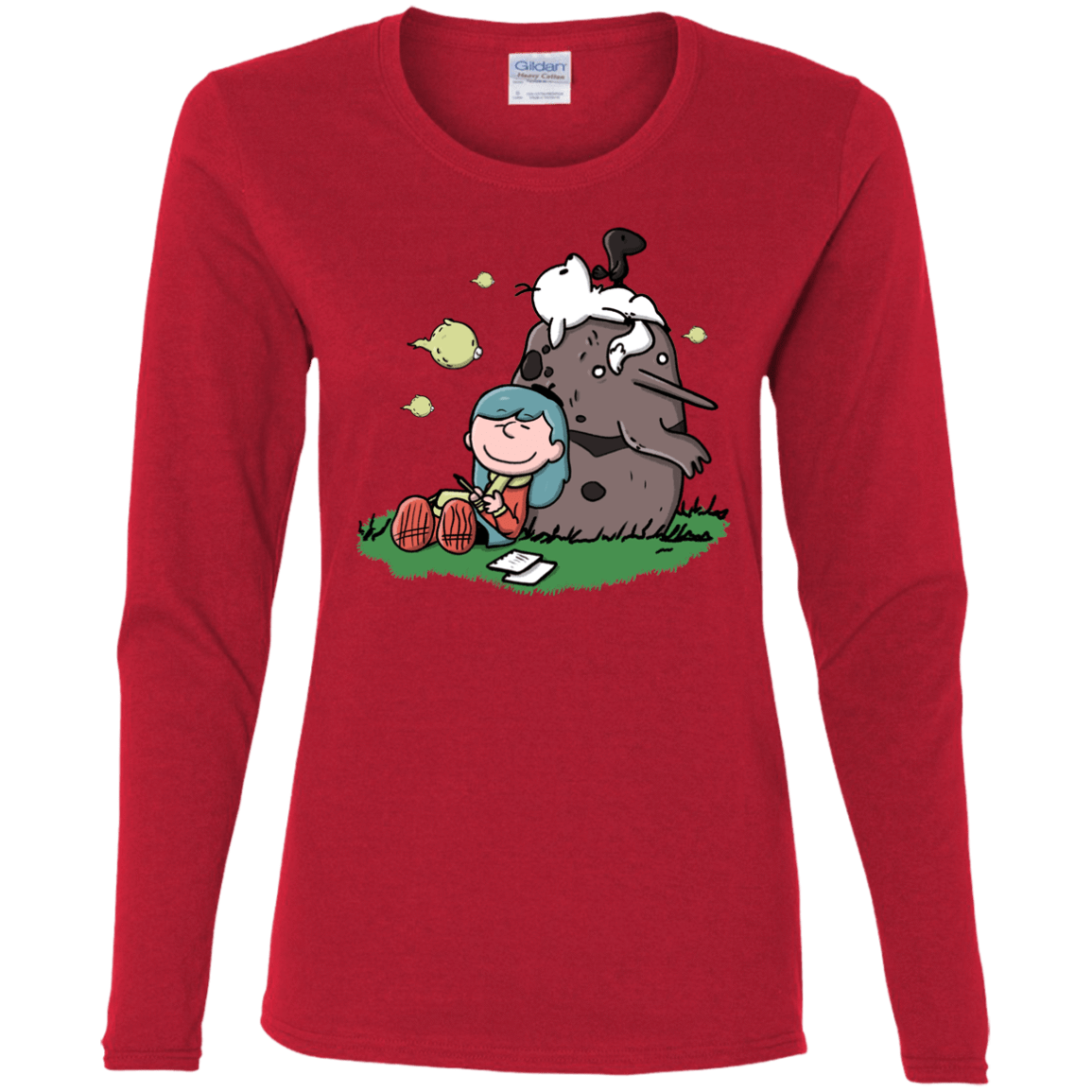 T-Shirts Red / S Hilda Brown Women's Long Sleeve T-Shirt