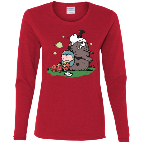 T-Shirts Red / S Hilda Brown Women's Long Sleeve T-Shirt