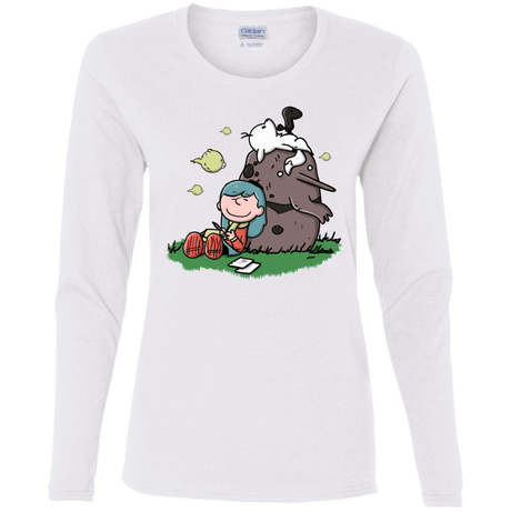 T-Shirts White / S Hilda Brown Women's Long Sleeve T-Shirt