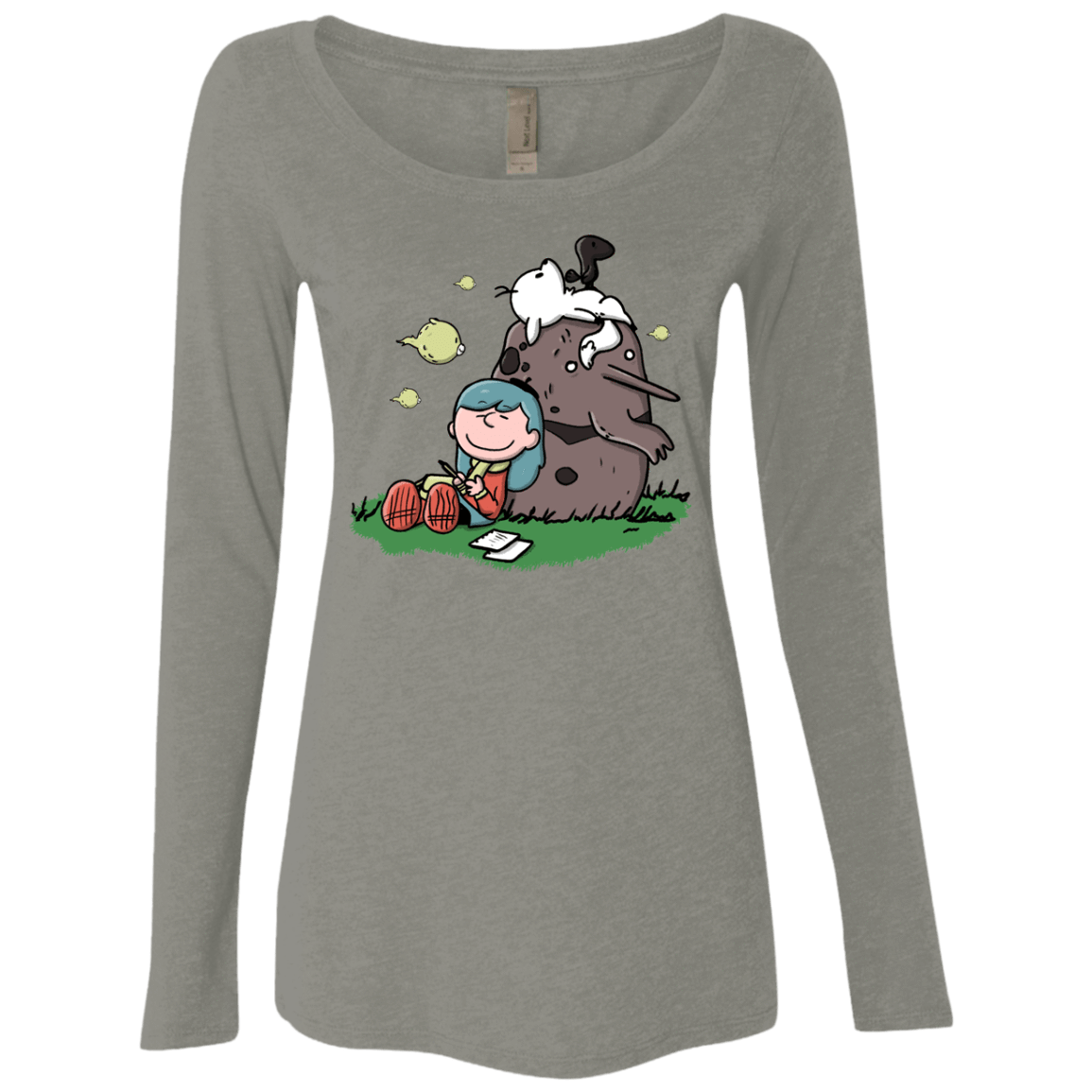 T-Shirts Venetian Grey / S Hilda Brown Women's Triblend Long Sleeve Shirt