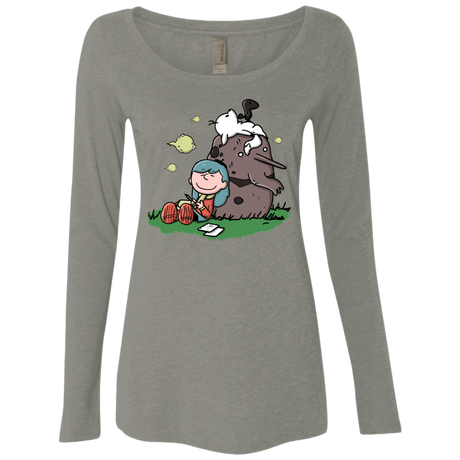 T-Shirts Venetian Grey / S Hilda Brown Women's Triblend Long Sleeve Shirt