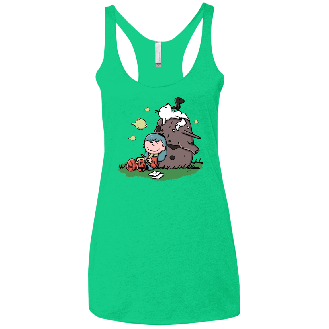 T-Shirts Envy / X-Small Hilda Brown Women's Triblend Racerback Tank